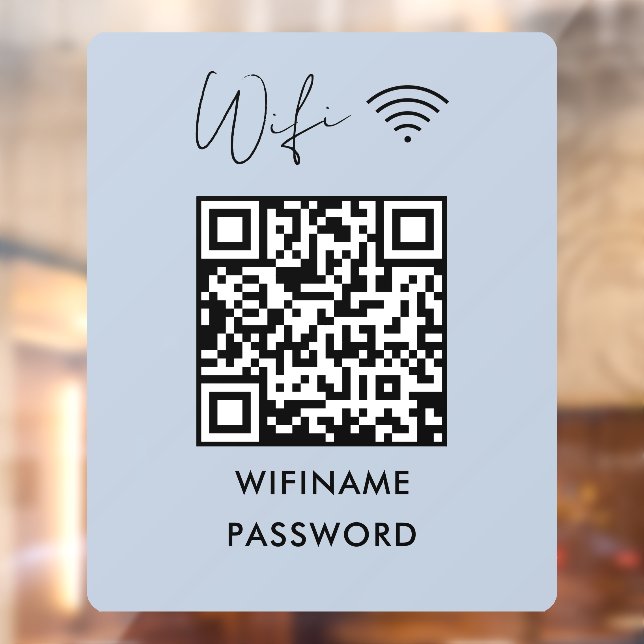 Autocollant Pour Fenêtre Analyser Pour Connecter Wifi Code Qr Mot De Passe  (Feuille 2)