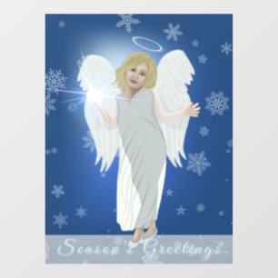 Autocollant Pour Fenêtre Ange de neige