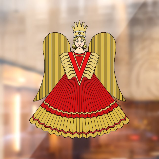 Autocollant Pour Fenêtre Angel de Noël de Nuremberg (Feuille 2)