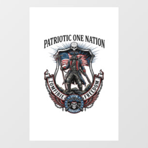 Autocollant Pour Fenêtre Apocalypse de Zombies Guerrier Patriotique Fou Rou