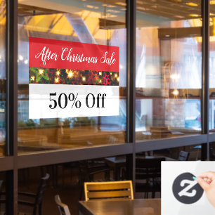 Autocollant Pour Fenêtre Après Noël Vente Boutique Signes Clés de fenêt