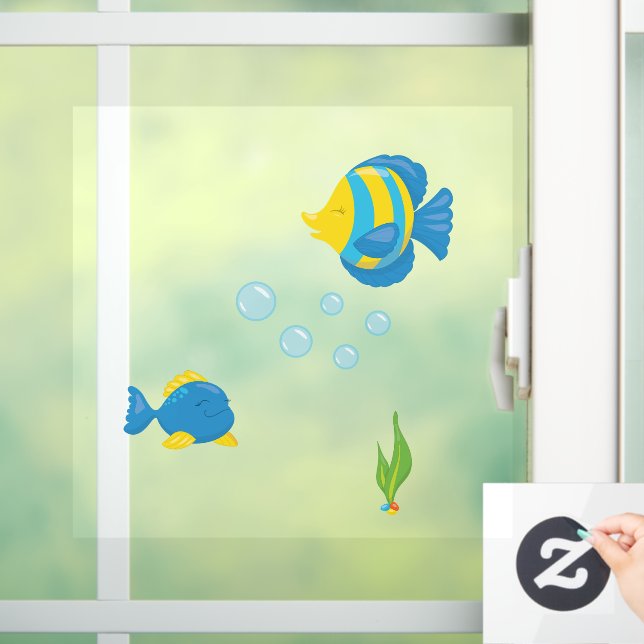 Autocollant Pour Fenêtre Aquarium Aquarium de l'aquarium de la poêle (Maison)