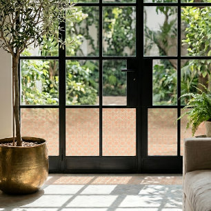 Autocollant Pour Fenêtre Arabesque Terreux Terracotta et Sauge