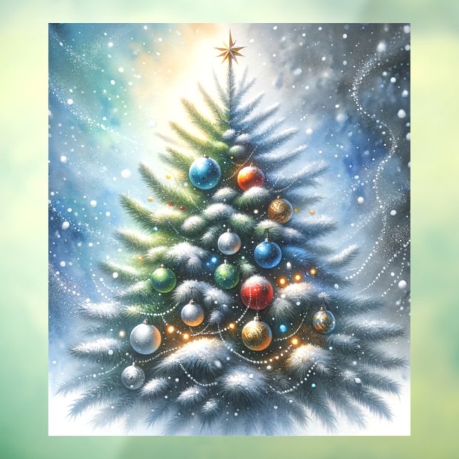 Autocollant Pour Fenêtre Arbre de Noël (Feuille 3)