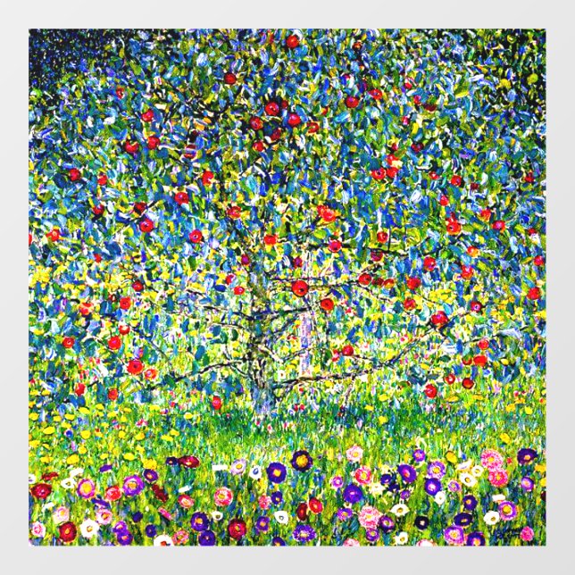 Autocollant Pour Fenêtre Arbre pomme Gustav Klimt (Feuille)