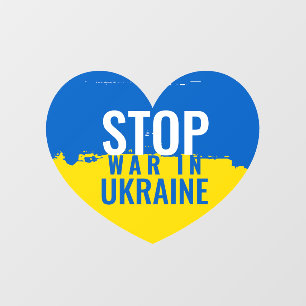 Autocollant Pour Fenêtre Arrêtez la guerre en Ukraine