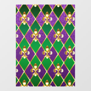 Autocollant Pour Fenêtre Arrière - plan de bijoux Mardi Gras