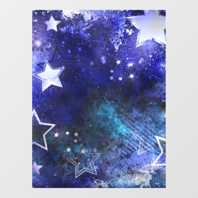 Autocollant Pour Fenêtre Arrière - plan spatial avec étoiles (Feuille)