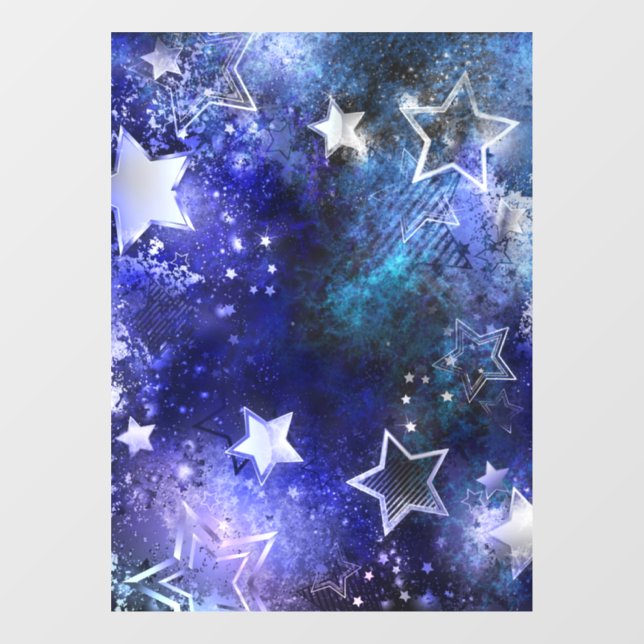 Autocollant Pour Fenêtre Arrière - plan spatial avec étoiles (Feuille)