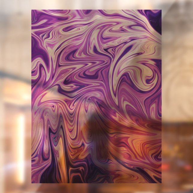 Autocollant Pour Fenêtre Art abstrait de lave fondue (Feuille 2)