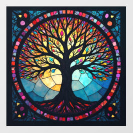 Autocollant Pour Fenêtre Art en verre tendu, Arbre de vie Verre tendu