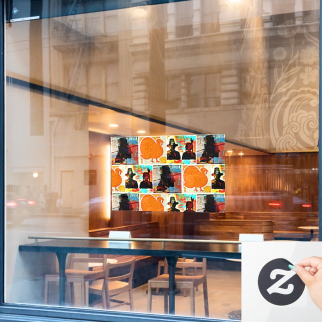 Autocollant Pour Fenêtre Art moderne Thanksgiving (Fenêtre de café)
