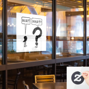 Autocollant Pour Fenêtre Attends, Quoi ? Apprentissage anglais 