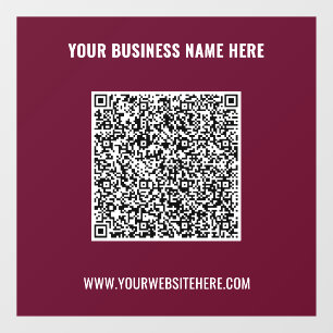 Autocollant Pour Fenêtre Autocollant de fenêtre avec QR code personnalisé e