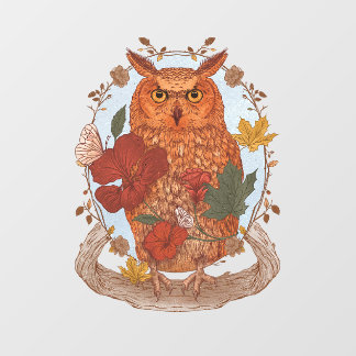 Autocollant Pour Fenêtre Autocollant de fenêtre de hibou des bois