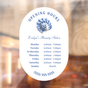 Autocollant Pour Fenêtre Autocollant de fenêtre d'horaires d'ouverture Logo