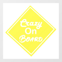 Autocollant de fenêtre Fou à bord