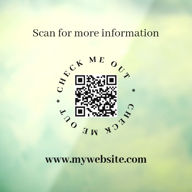 Autocollant Pour Fenêtre Autocollant de fenêtre opaque code QR (Feuille 3)