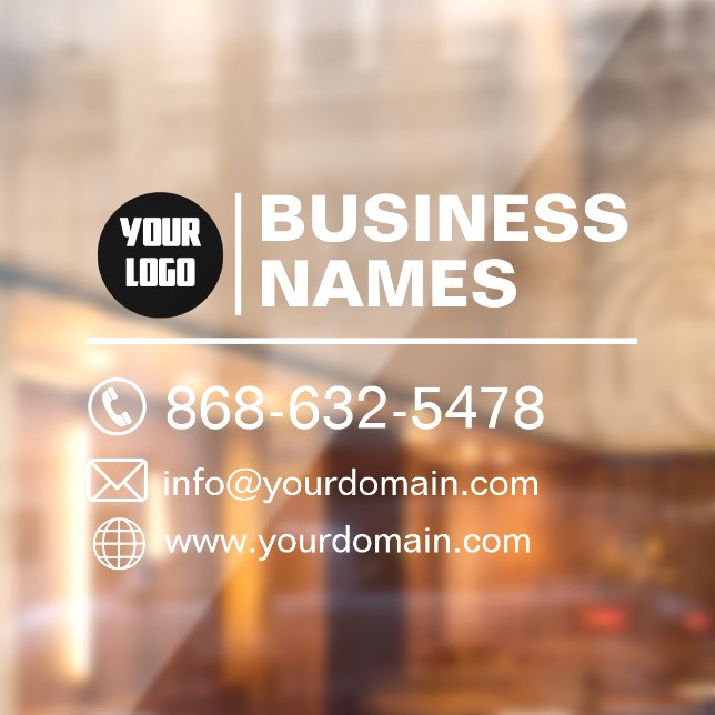 Autocollant pour fenêtre avec détails et coordonné (Feuille 2)