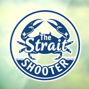 Autocollant pour fenêtre avec logo du crabe côtier