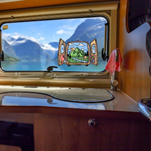 Autocollant Pour Fenêtre Aventure de la vie dans une camionnette La grande