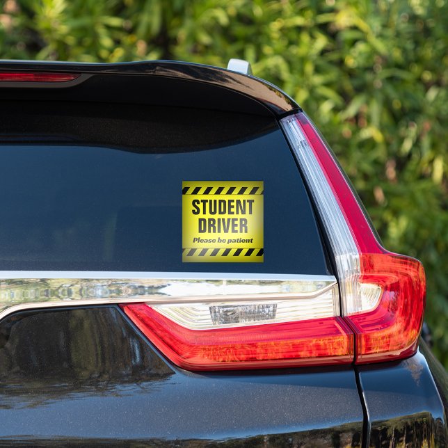 Autocollant Pour Fenêtre Avertissement du patient du conducteur d'élève For (student driver window cling decal sticker )
