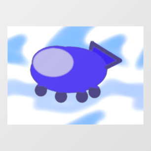 Autocollant Pour Fenêtre Avion Volant Blue Spacilier Blue Sky