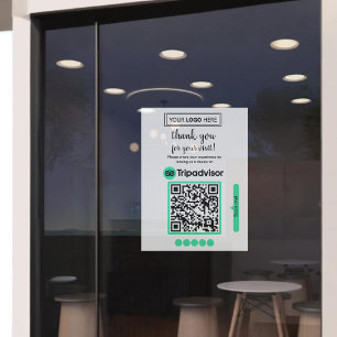 Autocollant Pour Fenêtre Avis TripAdvisor Code QR de lien de révision d'e