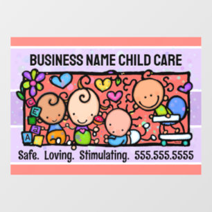 Autocollant Pour Fenêtre Baby shower de garde d'enfants