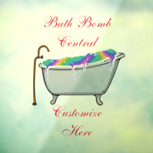 Autocollant Pour Fenêtre Bain Bombe Central Thunder_Cove