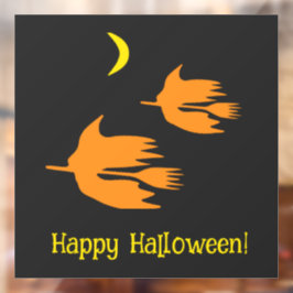 Autocollant Pour Fenêtre Balade nocturne - Joyeuse Halloween ! sorcières.
