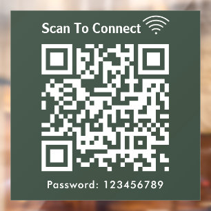 Autocollant Pour Fenêtre Balayage Wifi Pour Connecter Mot De Passe Qr Code