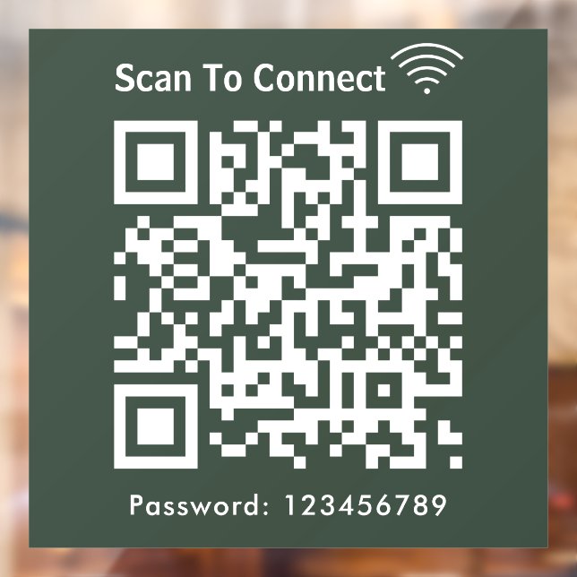 Autocollant Pour Fenêtre Balayage Wifi Pour Connecter Mot De Passe Qr Code  (Feuille 2)