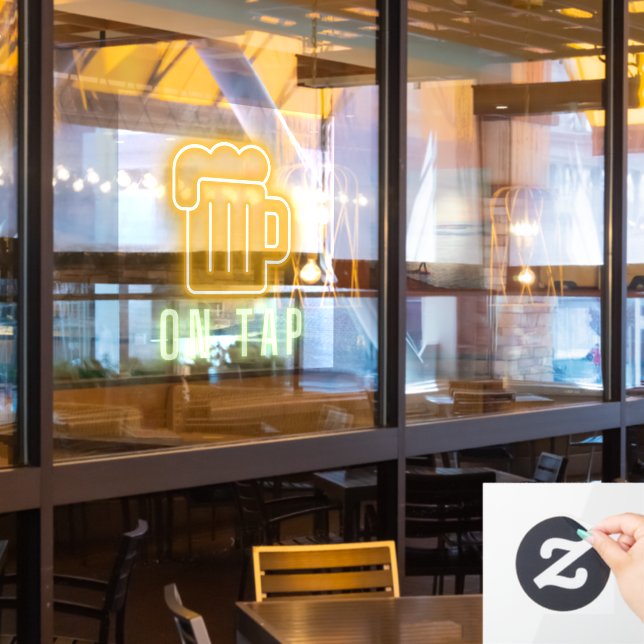 Autocollant Pour Fenêtre Bar Beer Neon (Fenêtre du restaurant)