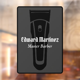 Autocollant Pour Fenêtre Barber Shop Barbershop Clipper à cheveux électriqu