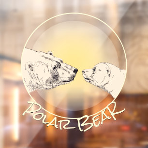 Autocollant Pour Fenêtre Bear Cub Decal Personnalisé Polar Ours Art Fenêtre
