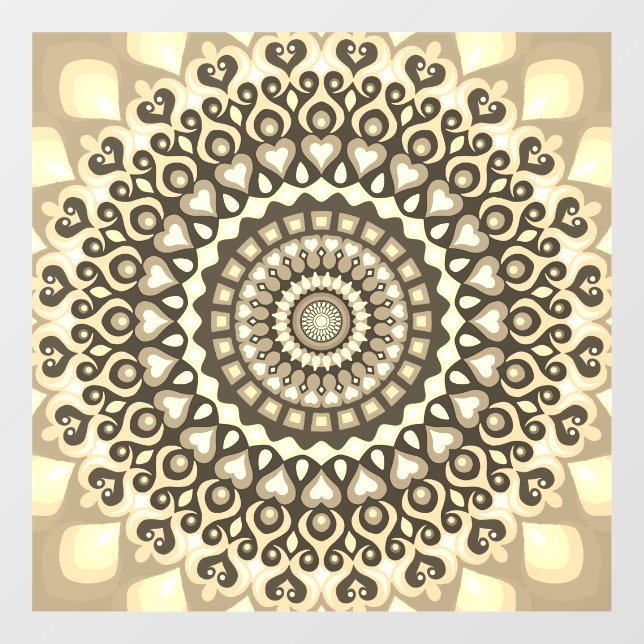 Autocollant Pour Fenêtre Beau art mandala (Feuille)