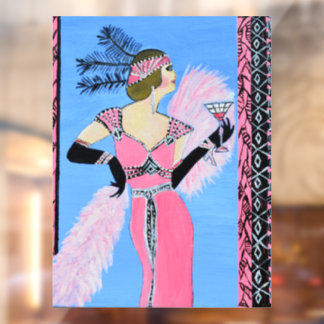 Autocollant Pour Fenêtre Beautiful lady Window Cling 