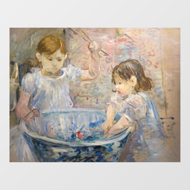 Autocollant Pour Fenêtre Berthe Morisot - Enfants dans le bassin (Feuille)