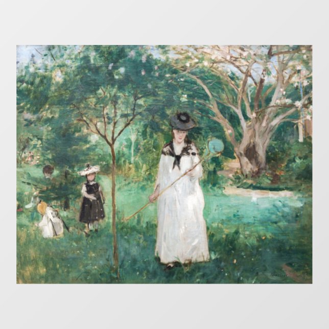 Autocollant Pour Fenêtre Berthe Morisot - La chasse aux papillons (Feuille)