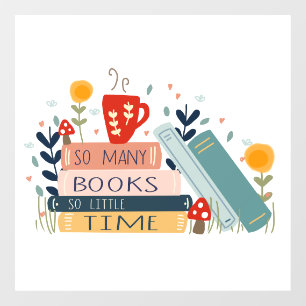 Autocollant Pour Fenêtre Bibliothèque Lover Lecture Kids School Learning