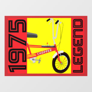 Autocollant Pour Fenêtre Bicyclette classique britannique des années 1970