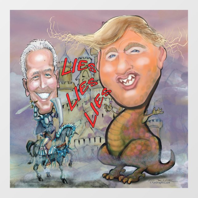 Autocollant Pour Fenêtre Biden Trump (Feuille)