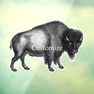 Autocollant Pour Fenêtre Big Bison Buffalo Thunder-Cove