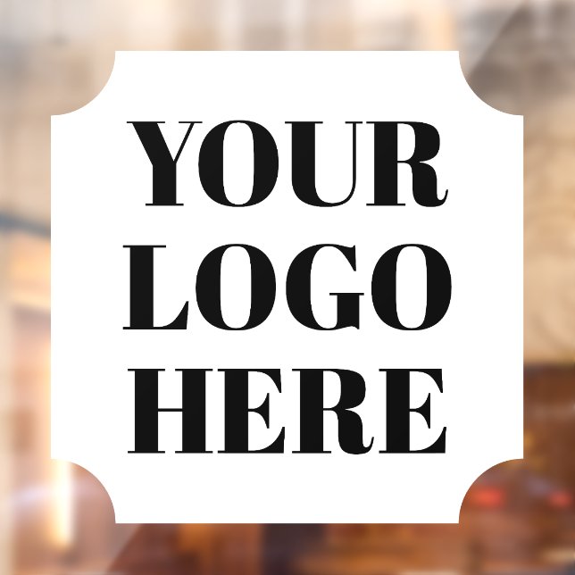 Autocollant Pour Fenêtre Billet blanc Carré Forme logo d'entreprise (Feuille 2)