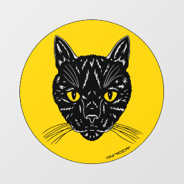 Autocollant Pour Fenêtre Black Cat Face