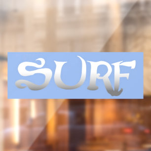 Autocollant Pour Fenêtre Bleu surf grande fenêtre serrure arrière bâton
