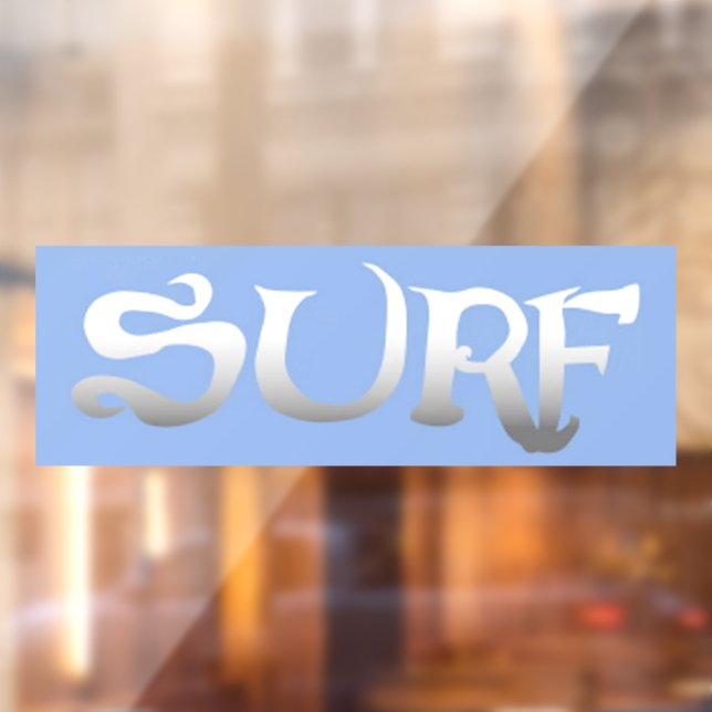 Autocollant Pour Fenêtre Bleu surf grande fenêtre serrure arrière bâton (Feuille 2)