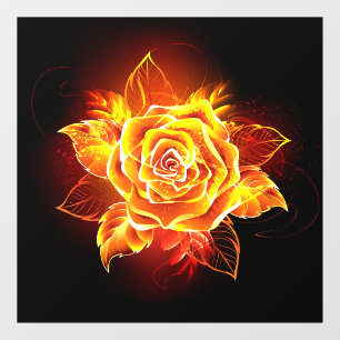 Autocollant Pour Fenêtre Blooming Fire Rose