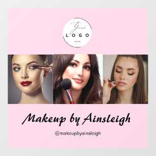 Autocollant Pour Fenêtre Blush Rose Noir Écriture 3 Photo Maquillage